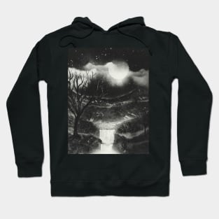 Winter Mountain River Falls Hoodie